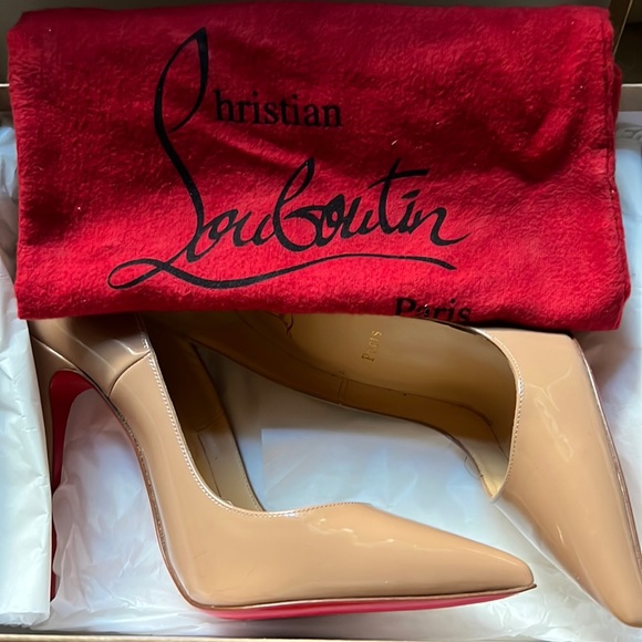 CHRISTIAN LOUBOUTIN SO KATE PATENT POINTED-TOE PUMP